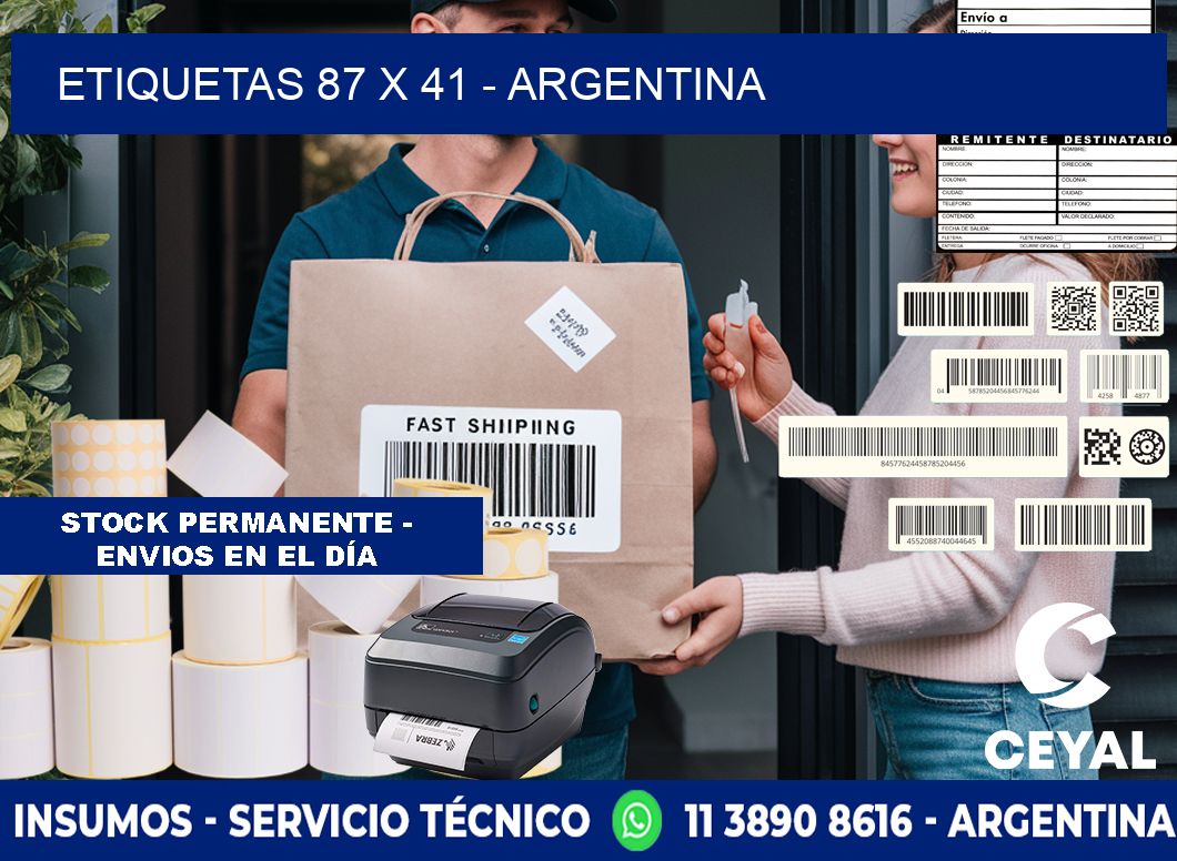 ETIQUETAS 87 x 41 - ARGENTINA