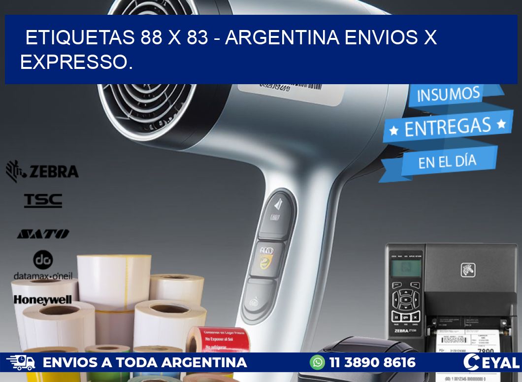 ETIQUETAS 88 x 83 - ARGENTINA ENVIOS X EXPRESSO.