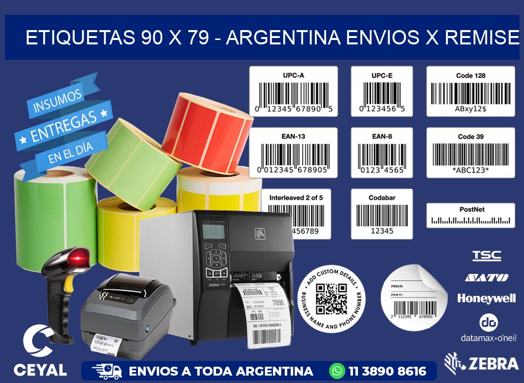 ETIQUETAS 90 x 79 - ARGENTINA ENVIOS X REMISE