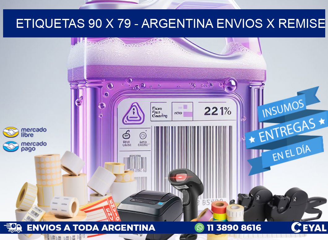 ETIQUETAS 90 x 79 - ARGENTINA ENVIOS X REMISE