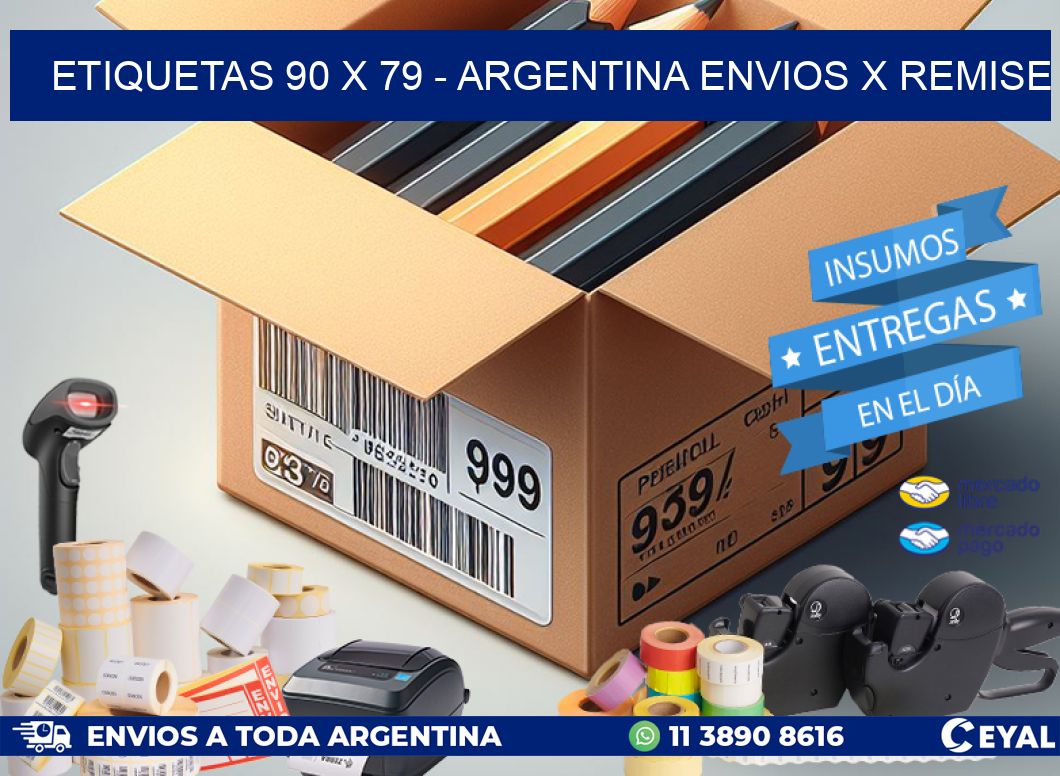 ETIQUETAS 90 x 79 - ARGENTINA ENVIOS X REMISE