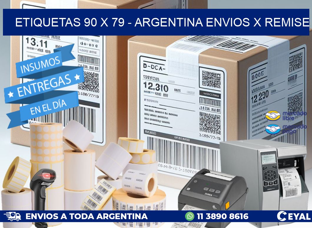 ETIQUETAS 90 x 79 - ARGENTINA ENVIOS X REMISE