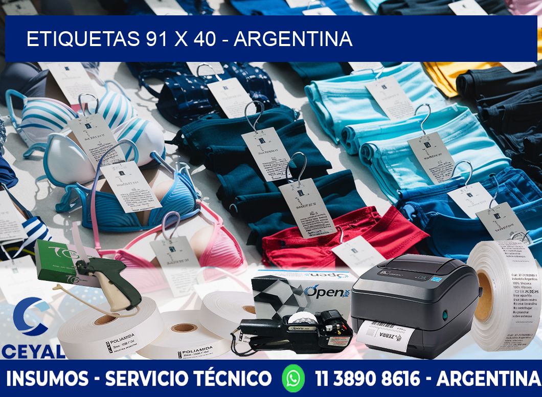 ETIQUETAS 91 x 40 - ARGENTINA