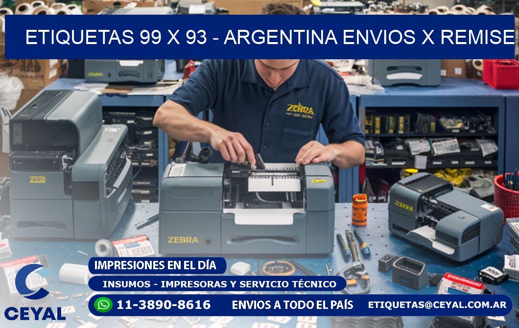 ETIQUETAS 99 x 93 - ARGENTINA ENVIOS X REMISE