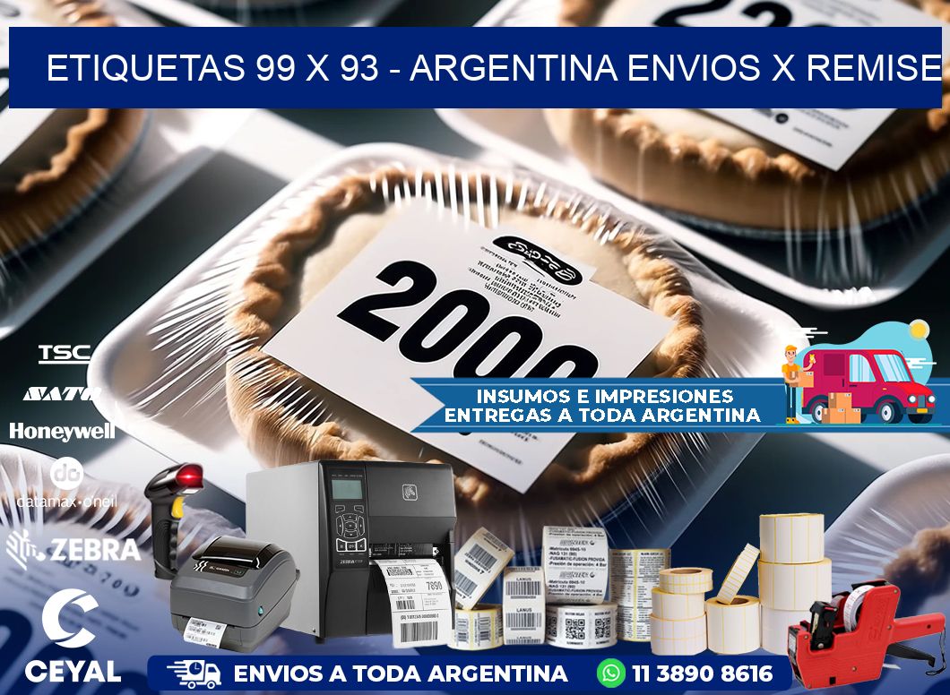 ETIQUETAS 99 x 93 - ARGENTINA ENVIOS X REMISE