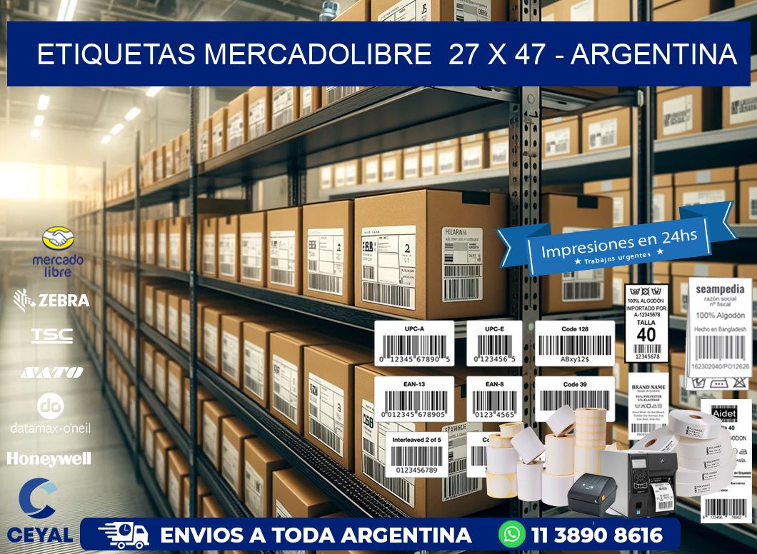 ETIQUETAS MERCADOLIBRE  27 x 47 – ARGENTINA