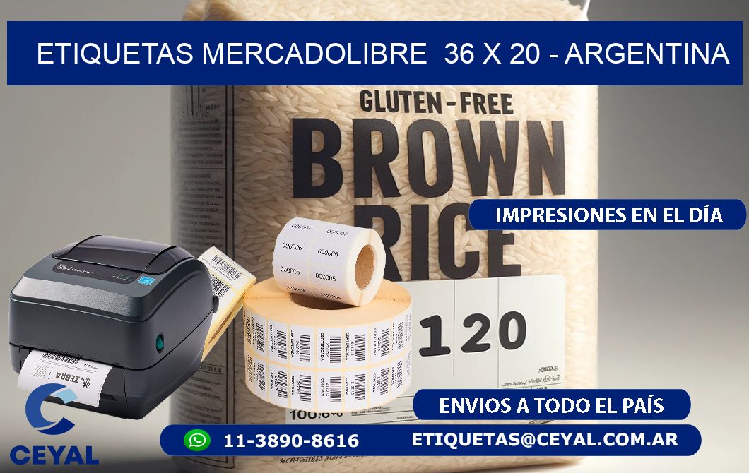 ETIQUETAS MERCADOLIBRE 36 x 20 - ARGENTINA