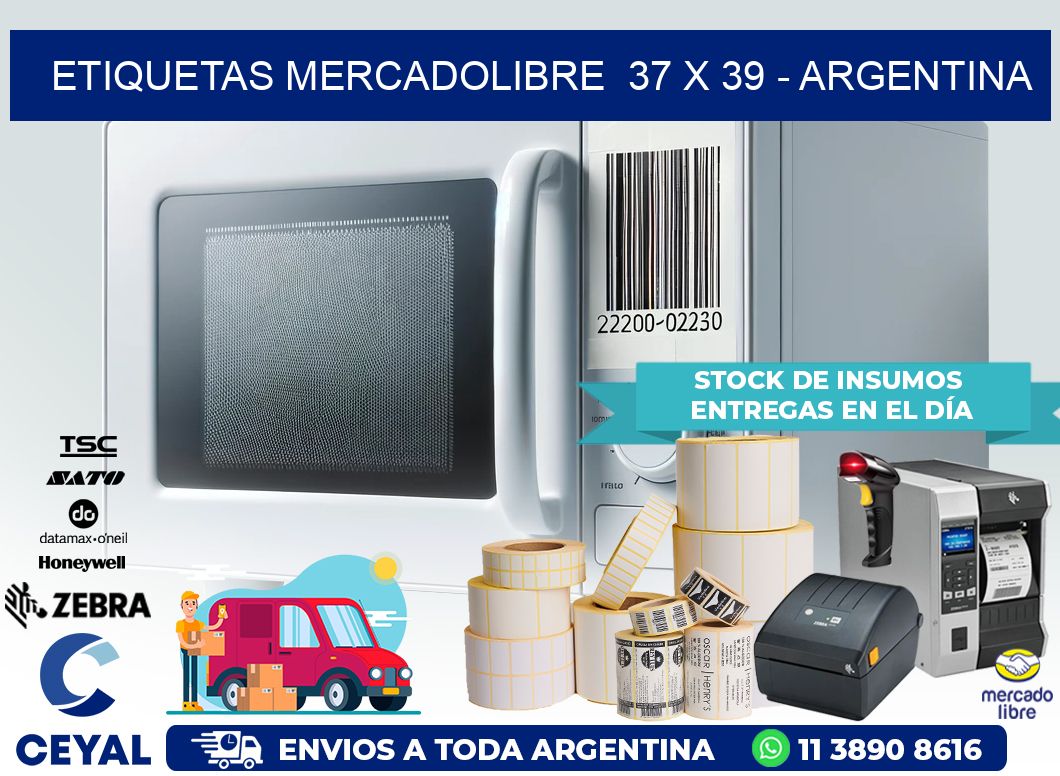 ETIQUETAS MERCADOLIBRE  37 x 39 – ARGENTINA