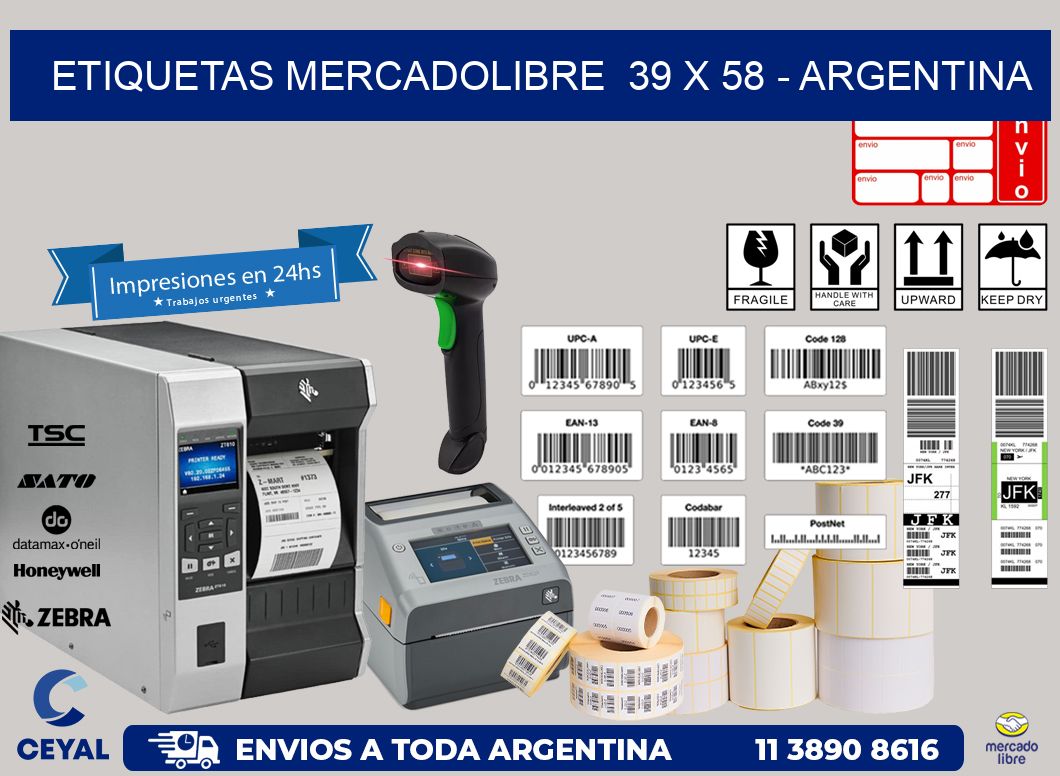 ETIQUETAS MERCADOLIBRE  39 x 58 – ARGENTINA