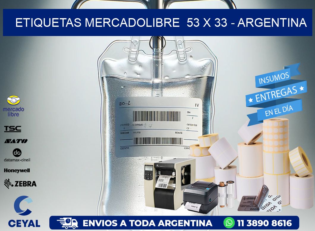 ETIQUETAS MERCADOLIBRE  53 x 33 – ARGENTINA