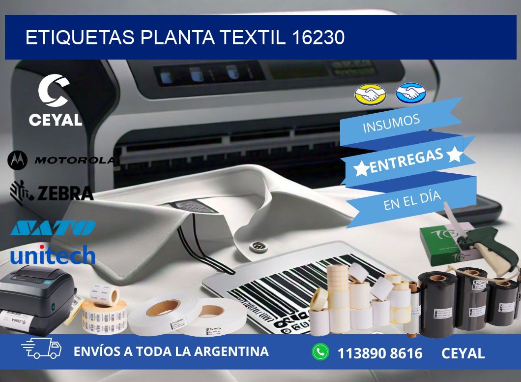 ETIQUETAS PLANTA TEXTIL 16230