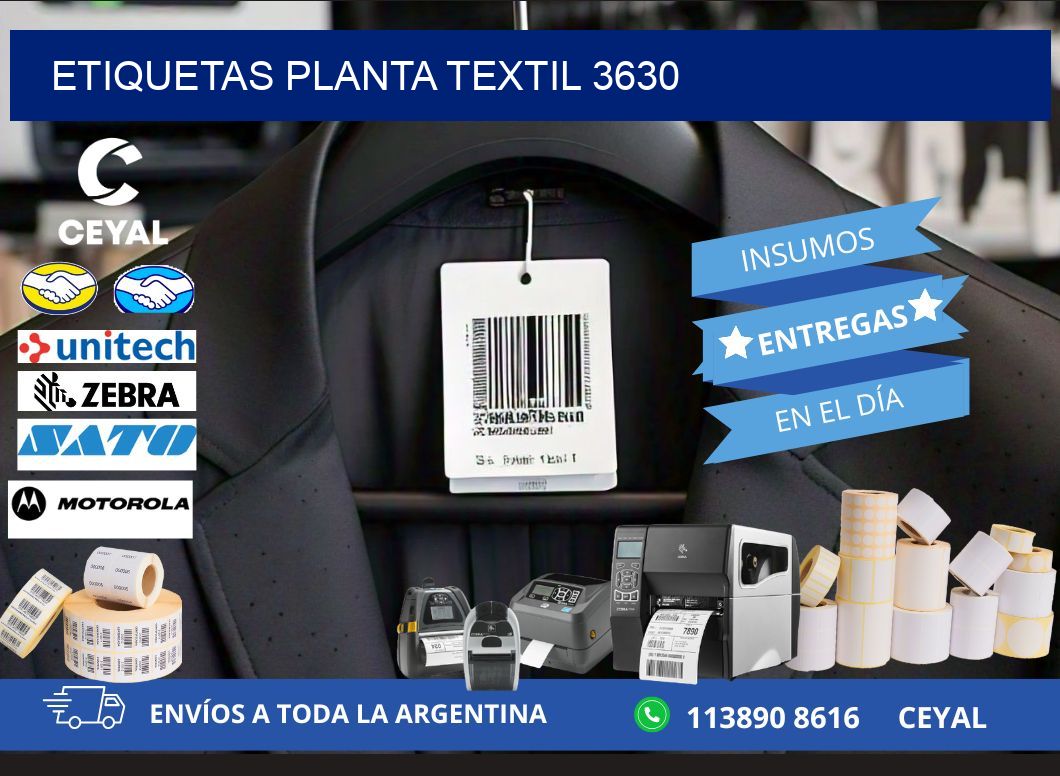 ETIQUETAS PLANTA TEXTIL 3630