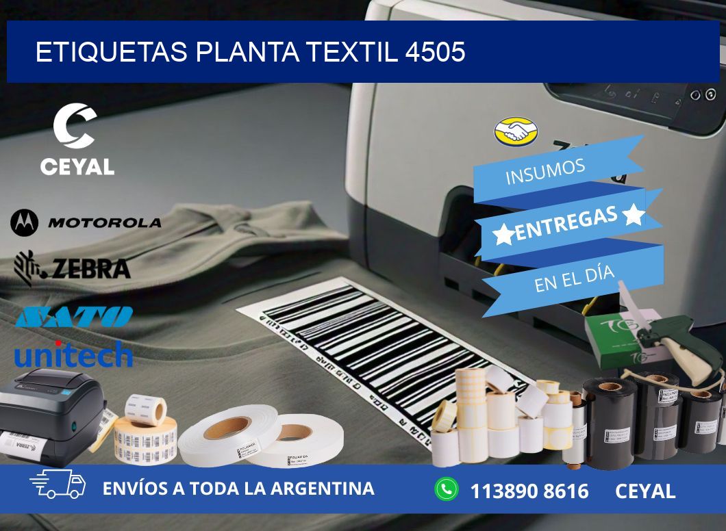 ETIQUETAS PLANTA TEXTIL 4505