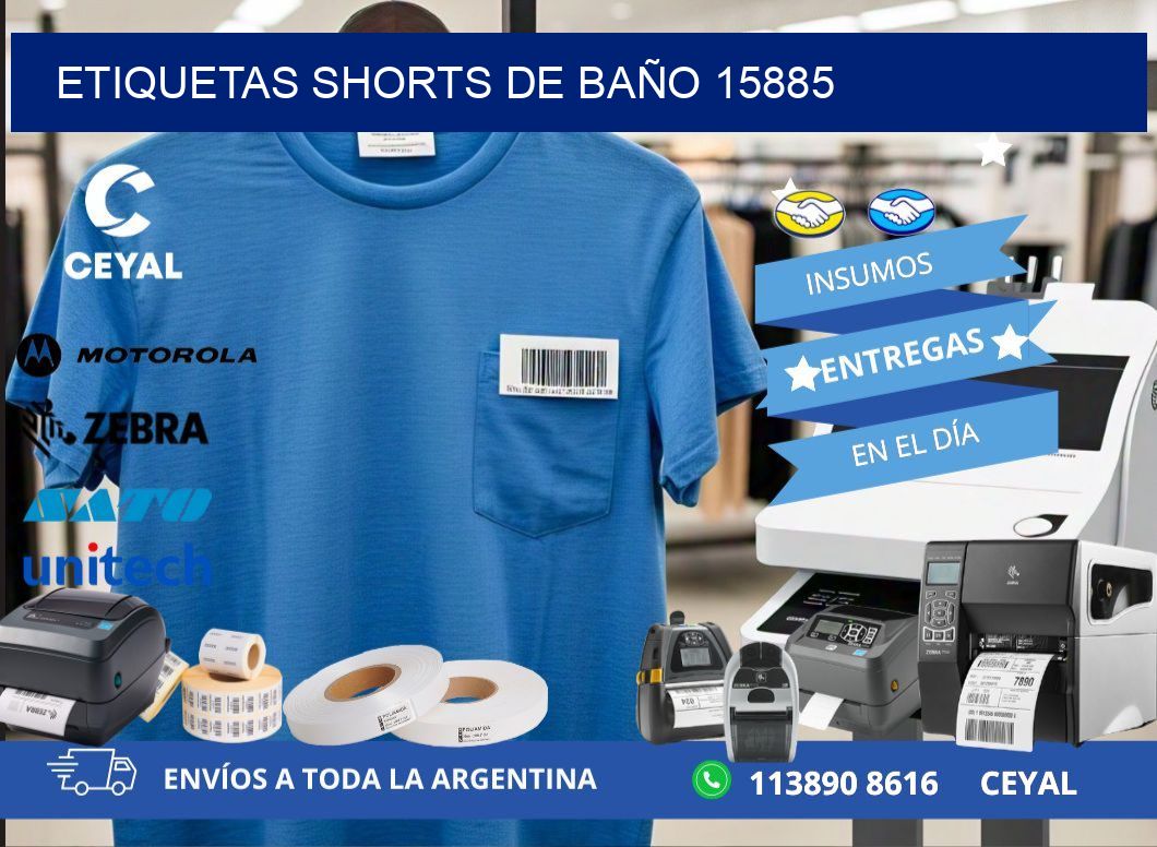 ETIQUETAS SHORTS DE BAÑO 15885