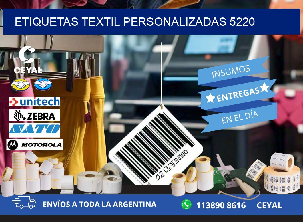 ETIQUETAS TEXTIL PERSONALIZADAS 5220