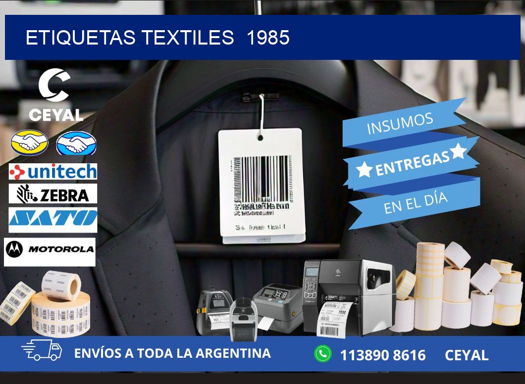 ETIQUETAS TEXTILES  1985