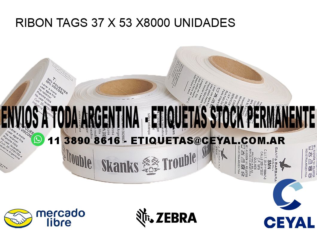 RIBON TAGS 37 x 53 X8000 UNIDADES