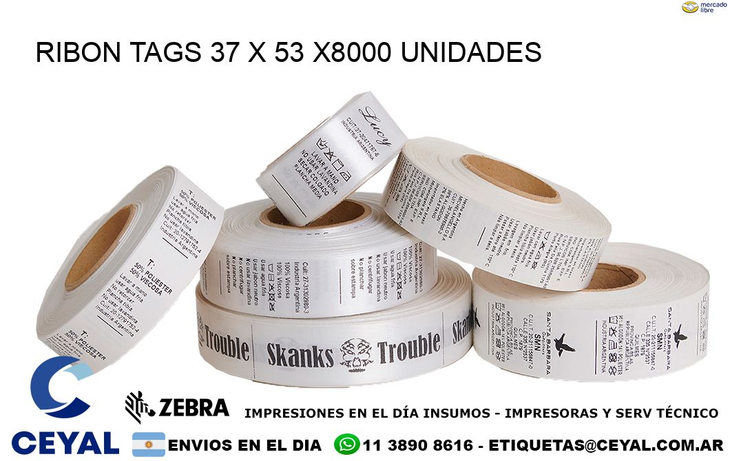 RIBON TAGS 37 x 53 X8000 UNIDADES