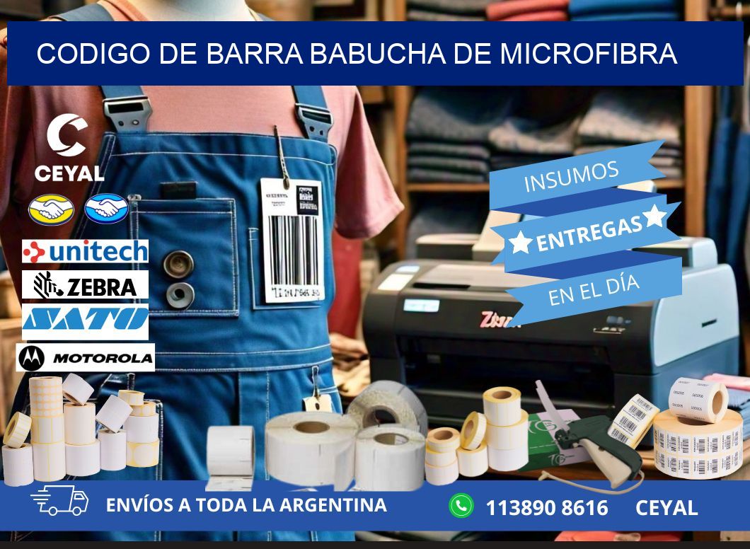 codigo de barra BABUCHA DE MICROFIBRA