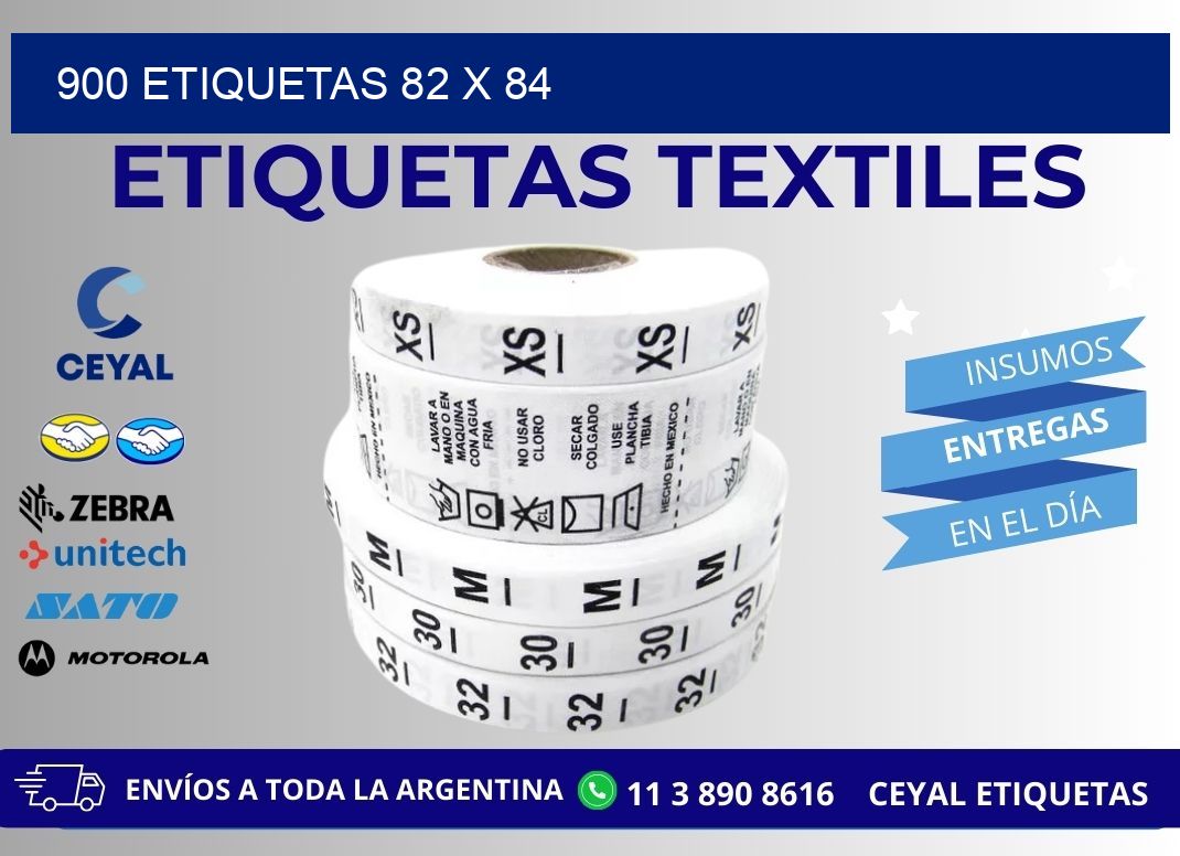 900 ETIQUETAS 82 x 84