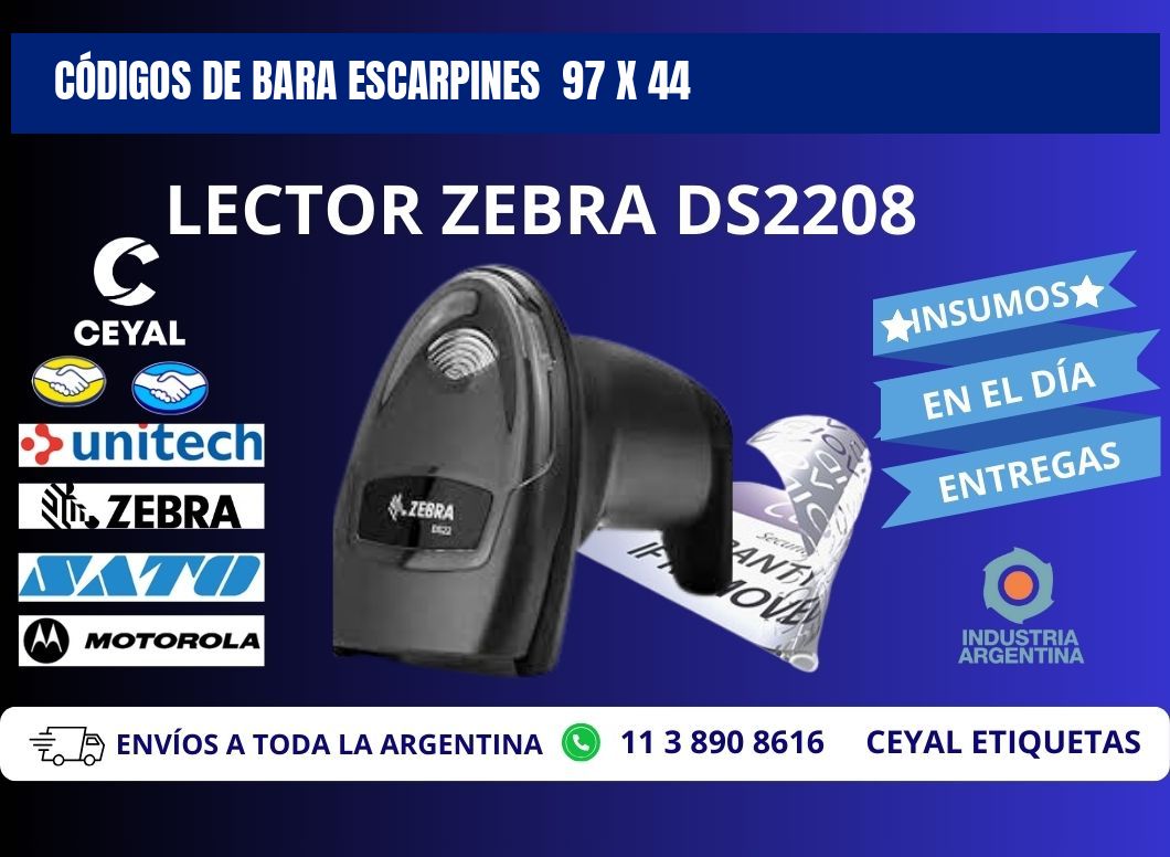 CÓDIGOS DE BARA ESCARPINES 97 x 44