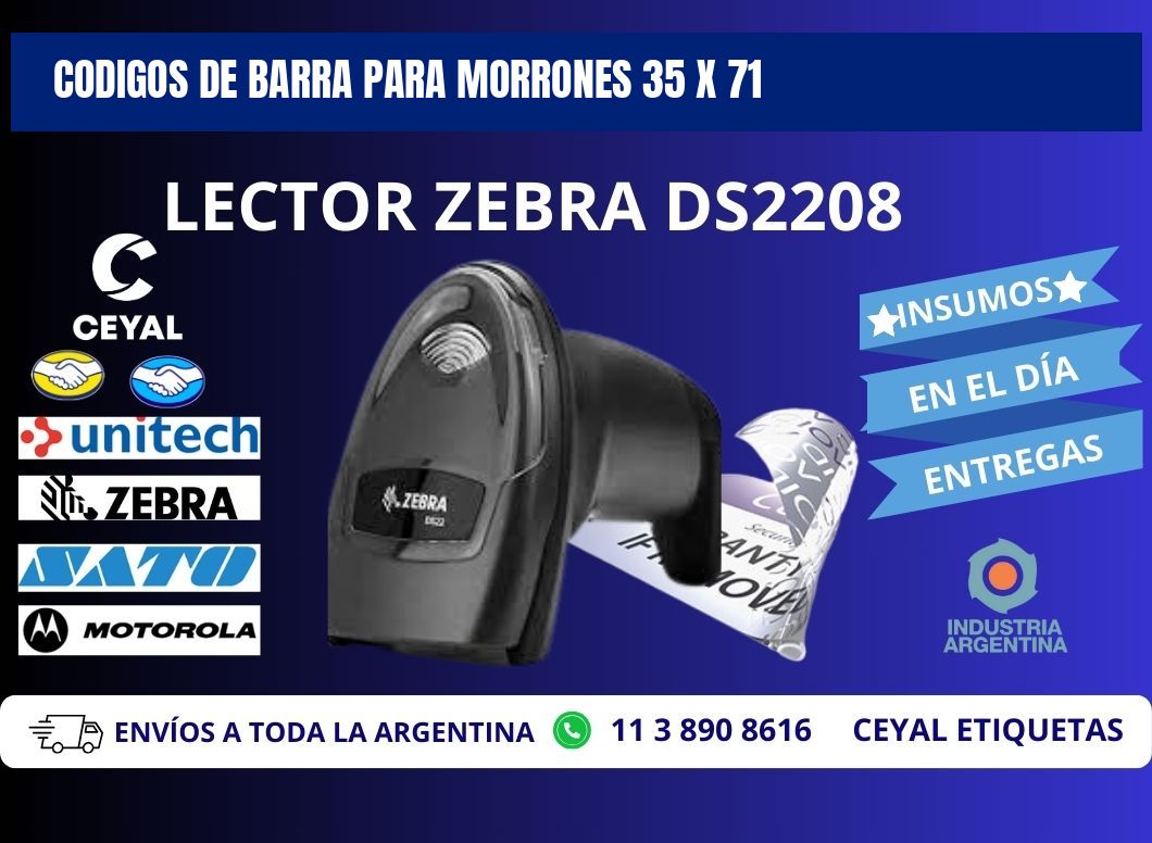 CODIGOS DE BARRA PARA MORRONES 35 x 71