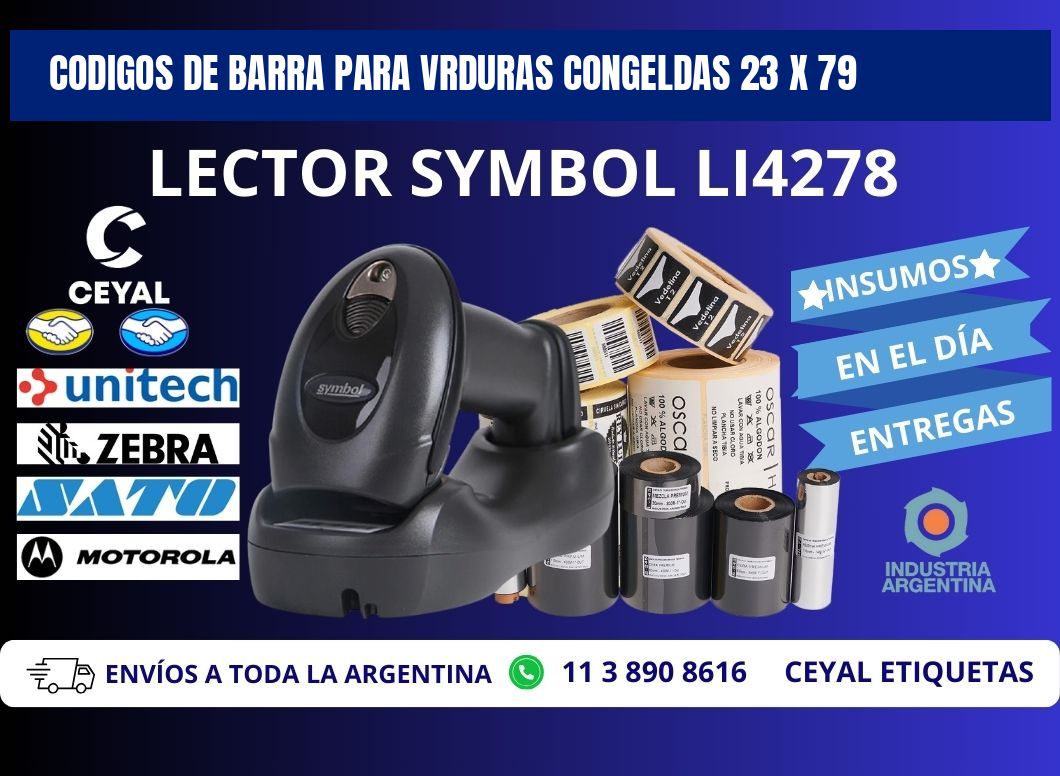 CODIGOS DE BARRA PARA VRDURAS CONGELDAS 23 x 79