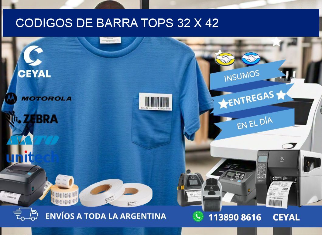 CODIGOS DE BARRA TOPS 32 x 42