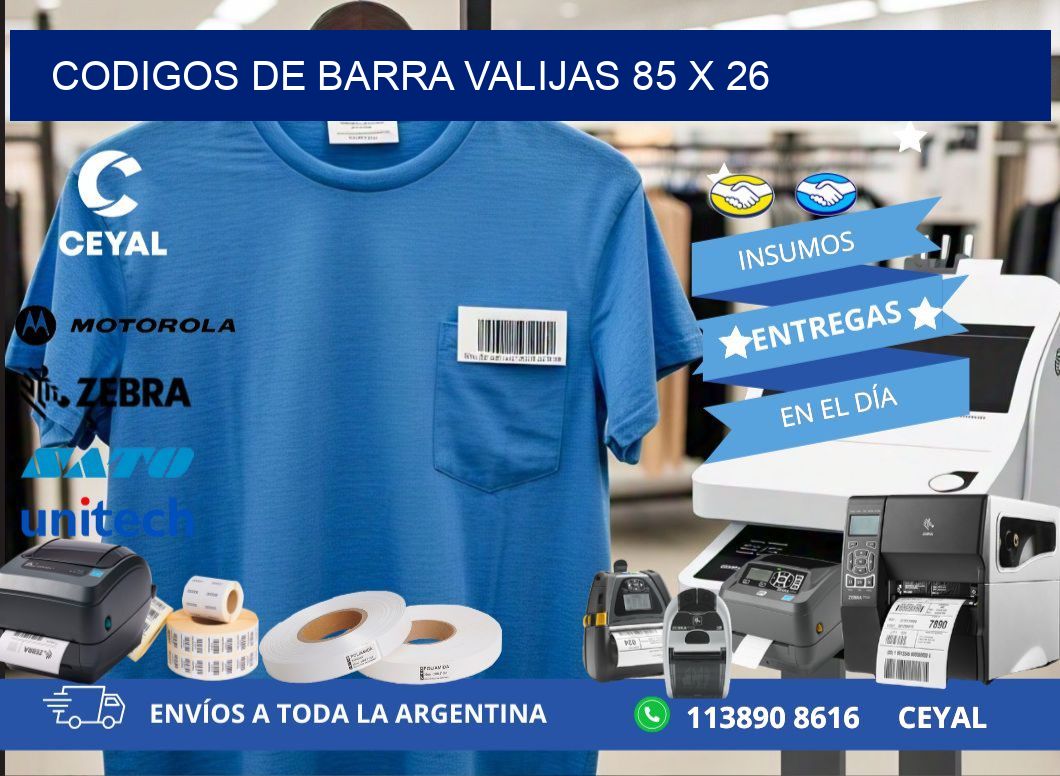 CODIGOS DE BARRA VALIJAS 85 x 26