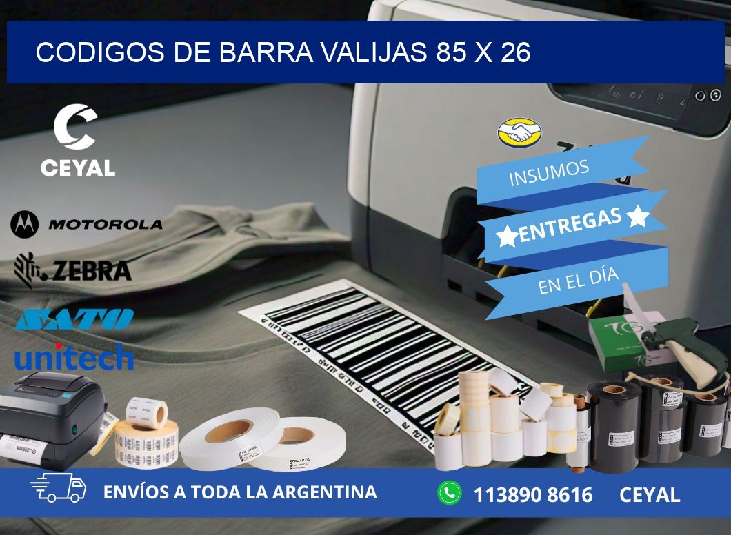 CODIGOS DE BARRA VALIJAS 85 x 26