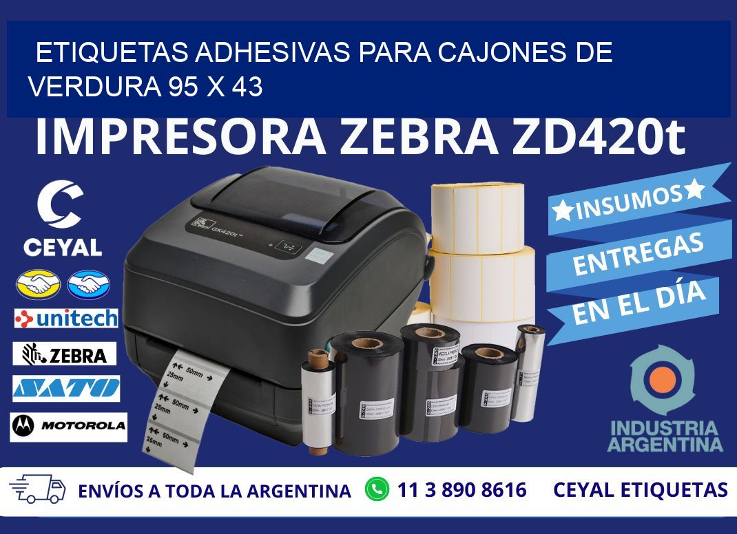 ETIQUETAS ADHESIVAS PARA CAJONES DE VERDURA 95 x 43