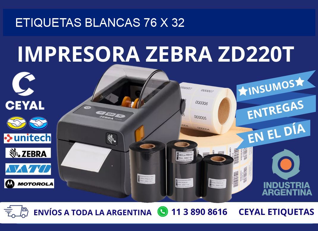 ETIQUETAS BLANCAS 76 x 32