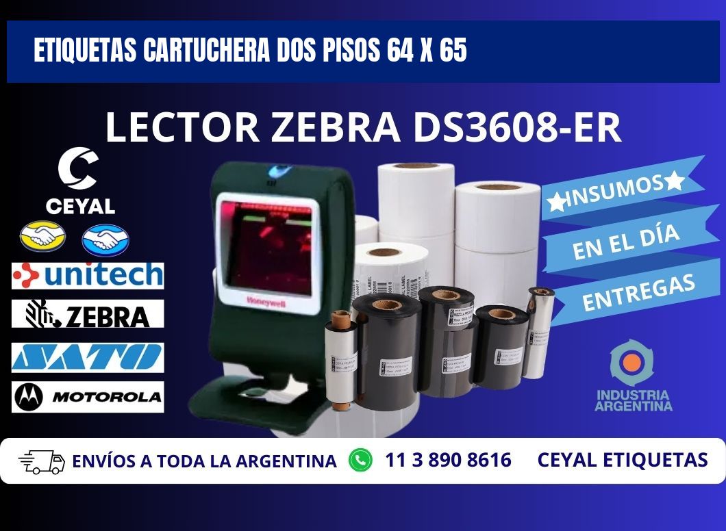 ETIQUETAS CARTUCHERA DOS PISOS 64 x 65