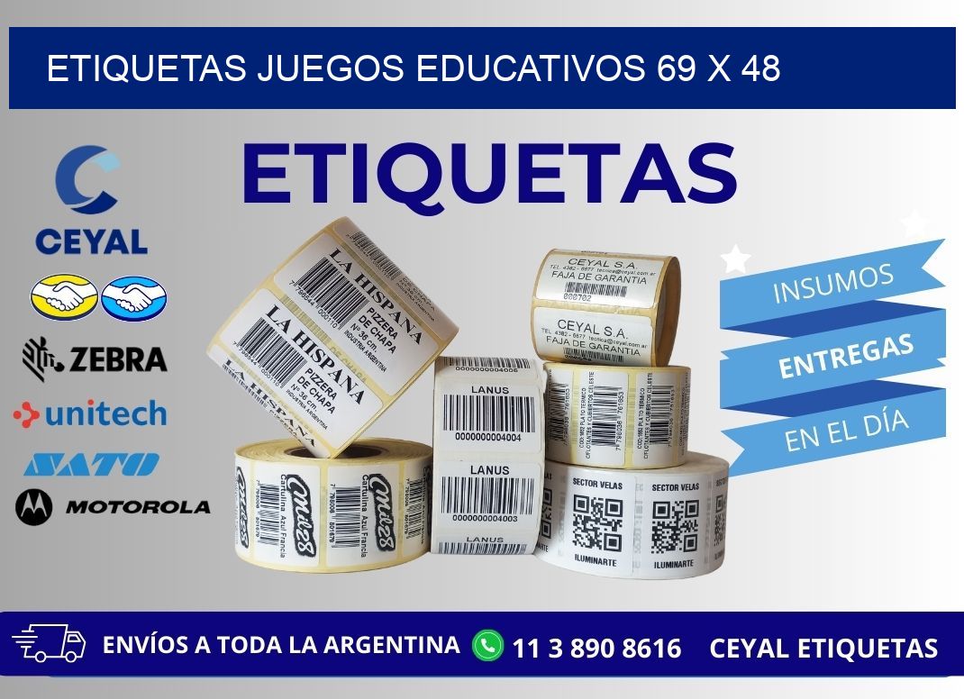 ETIQUETAS JUEGOS EDUCATIVOS 69 x 48