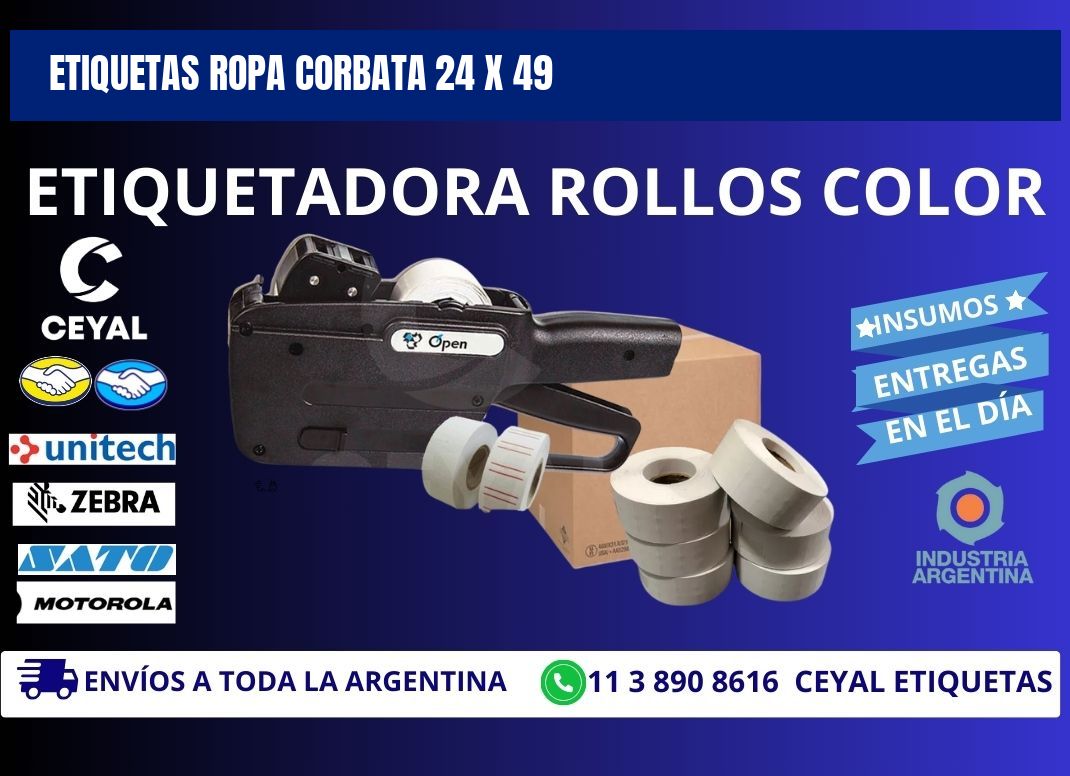 ETIQUETAS ROPA CORBATA 24 x 49