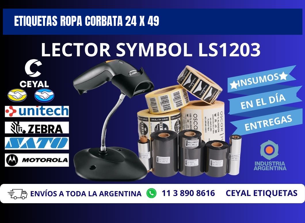 ETIQUETAS ROPA CORBATA 24 x 49