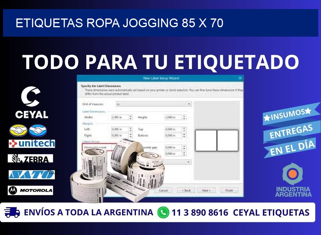 ETIQUETAS ROPA JOGGING 85 x 70