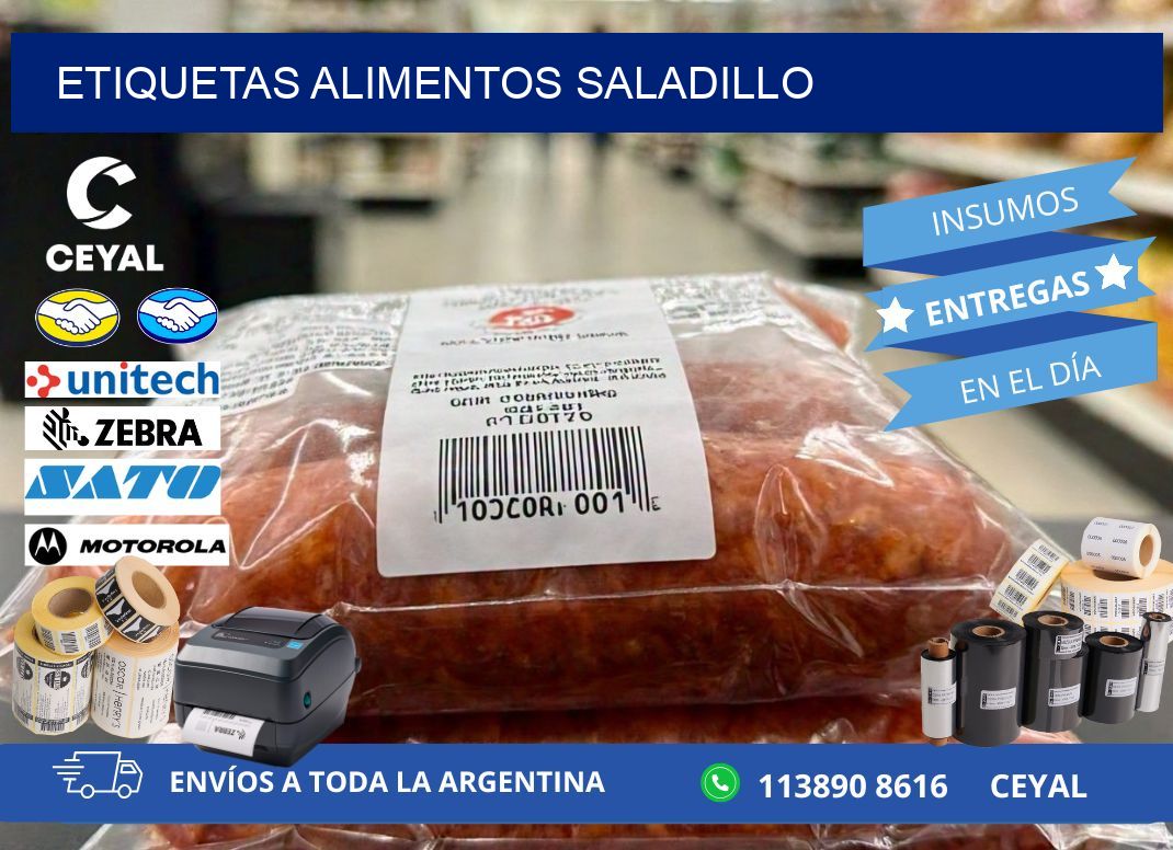 Etiquetas alimentos Saladillo