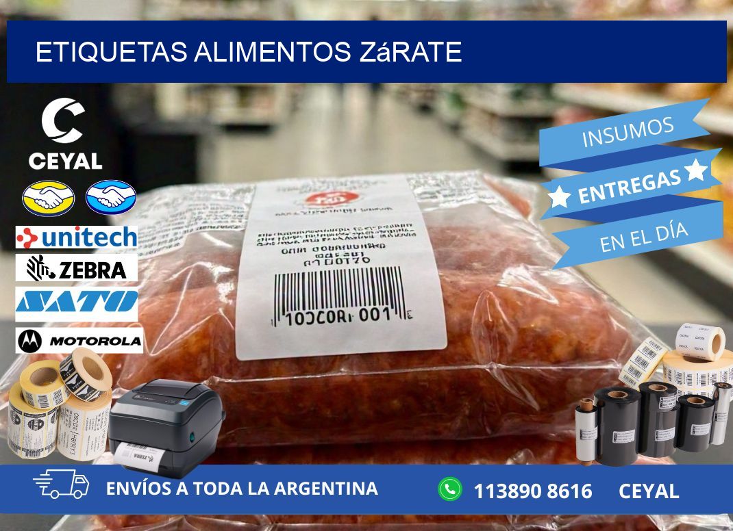 Etiquetas alimentos Zárate