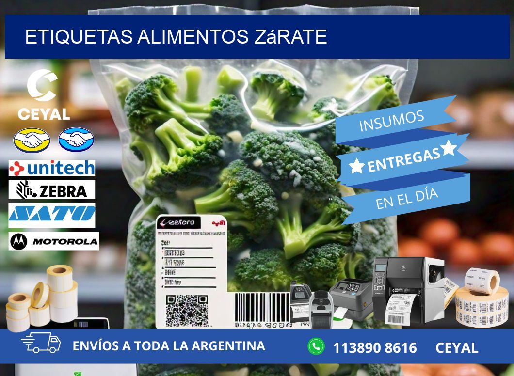 Etiquetas alimentos Zárate