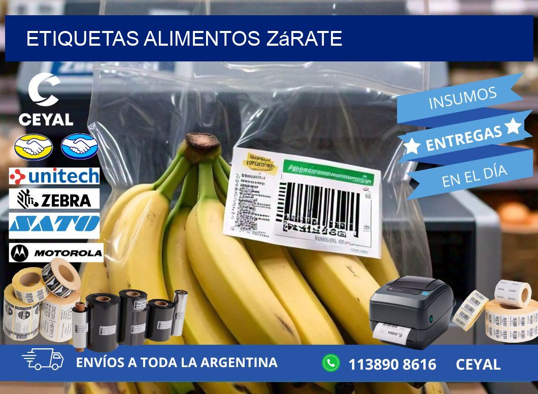 Etiquetas alimentos Zárate