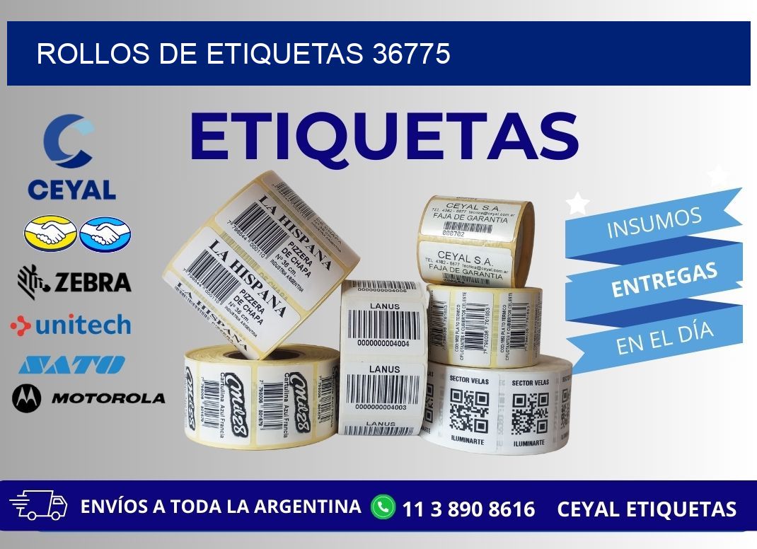 ROLLOS DE ETIQUETAS 36775