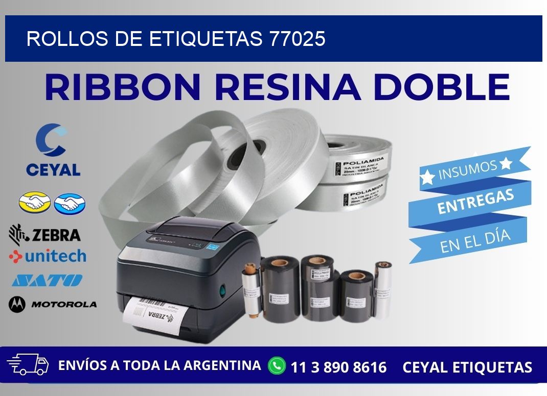 ROLLOS DE ETIQUETAS 77025