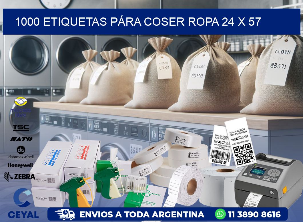 1000 ETIQUETAS PÁRA COSER ROPA 24 x 57