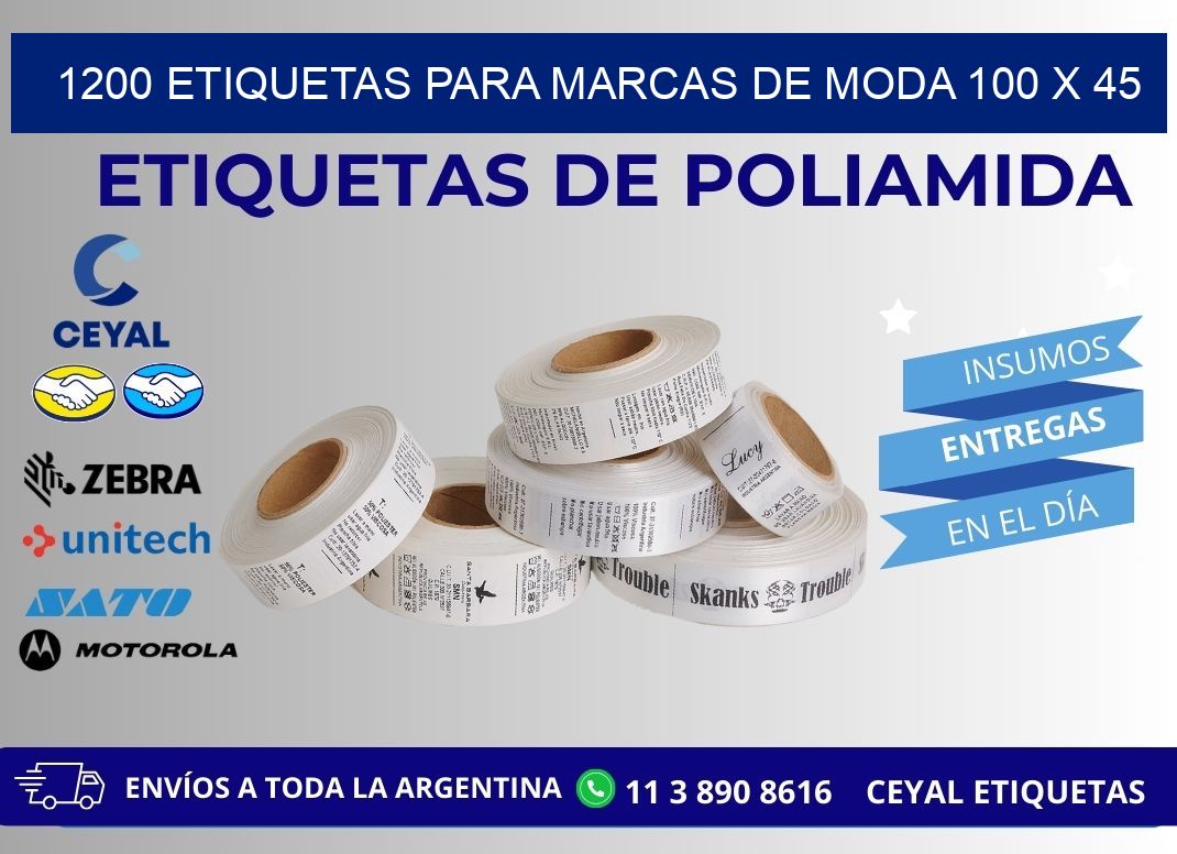 1200 ETIQUETAS PARA MARCAS DE MODA 100 x 45