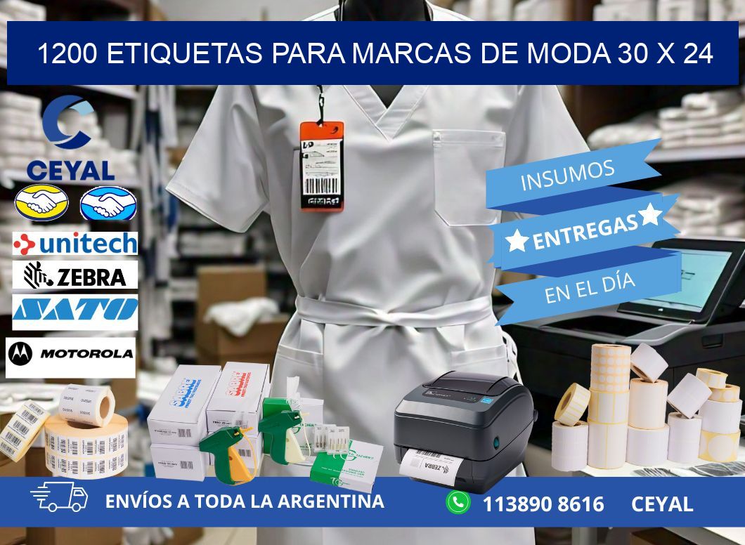1200 ETIQUETAS PARA MARCAS DE MODA 30 x 24