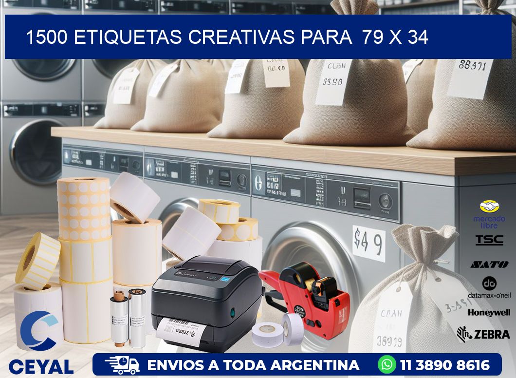 1500 ETIQUETAS CREATIVAS PARA  79 x 34