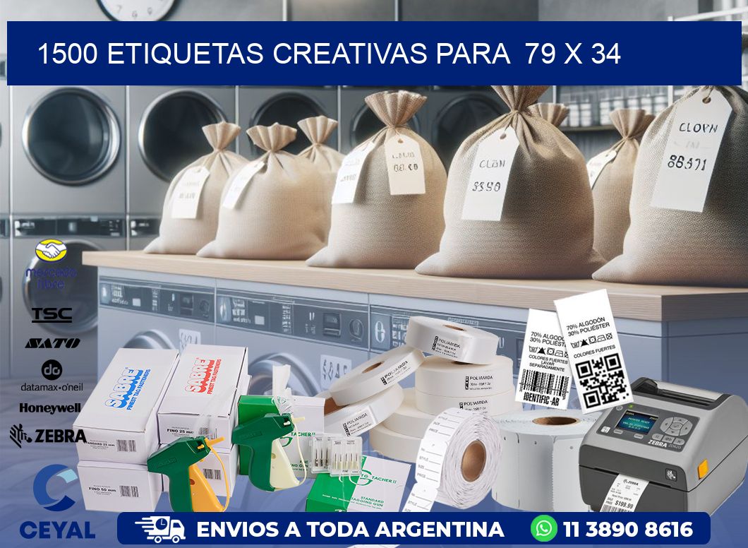 1500 ETIQUETAS CREATIVAS PARA  79 x 34