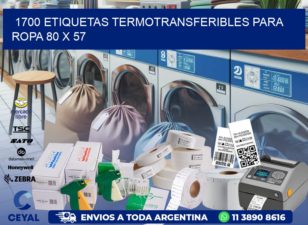 1700 ETIQUETAS TERMOTRANSFERIBLES PARA ROPA 80 x 57