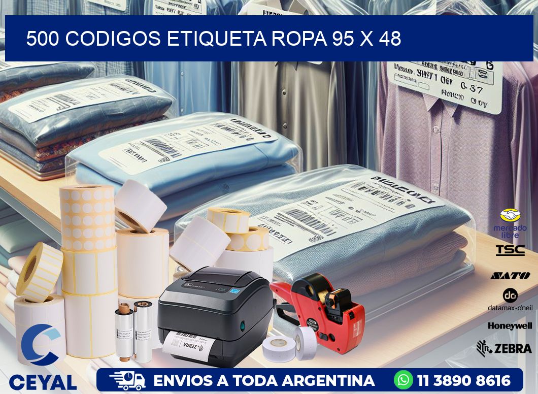 500 CODIGOS ETIQUETA ROPA 95 x 48